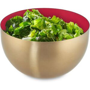 Serving Bowl, Stainless Steel, 1 Litre, Round, Metal, for Salad & Snacks, Baking & Mixing, ø 15 cm, Red/Gold - Relaxdays Serving Bowl, Stainless Steel, 1 Litre, Round, Metal, for Salad & Snacks, Baking & Mixing, ø 15 cm, Red/Gold - Relaxdays