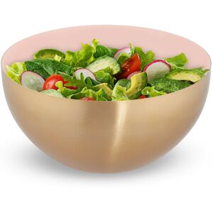 Relaxdays Serving Bowl, Stainless Steel, 3.5 L, Round, Metal, for Salad & Snacks, Baking & Mixing, Ø 25 cm, Pink/Gold Relaxdays Serving Bowl, Stainless Steel, 3.5 L, Round, Metal, for Salad & Snacks, Baking & Mixing, Ø 25 cm, Pink/Gold
