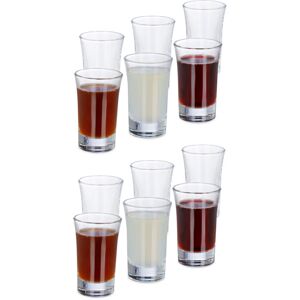 Relaxdays 24x Shot Glasses, 4 cl Volume, for Liqueurs & Spirits, for Festivals & Parties, Dishwasher Safe, Transparent Relaxdays 24x Shot Glasses, 4 cl Volume, for Liqueurs & Spirits, for Festivals & Parties, Dishwasher Safe, Transparent