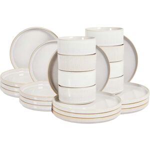 Beliani Set Of 24 Dinnerware Spikenard Stoneware Off White - Dinnerware Set Beliani Set Of 24 Dinnerware Spikenard Stoneware Off White - Dinnerware Set