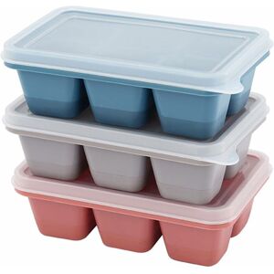 HÉLOISE Set of 3 Square Ice Cube Trays Easy to Remove Silicone Ice Cube Tray with Lid Ice Cube Mold Lfgb Certified and Bpa Free Ice Cube Tray Easy Release HÉLOISE Set of 3 Square Ice Cube Trays Easy to Remove Silicone Ice Cube Tray with Lid Ice Cube Mold Lfgb Certified and Bpa Free Ice Cube Tray Easy Release