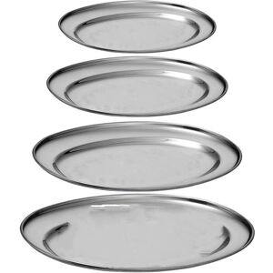 TEHTUY Set of 4 Serving Trays, Oval Stainless Steel Trays, Oval Serving Trays, Flat Stainless Steel Bowls, Decorative Bowls for Presenting Fruits, TEHTUY Set of 4 Serving Trays, Oval Stainless Steel Trays, Oval Serving Trays, Flat Stainless Steel Bowls, Decorative Bowls for Presenting Fruits,