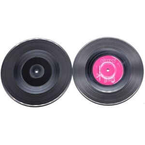 TORMATOR Set of 6 coasters, vinyl record (LP) design, retro style, non-slip, for cups, coffee and drinks TORMATOR Set of 6 coasters, vinyl record (LP) design, retro style, non-slip, for cups, coffee and drinks