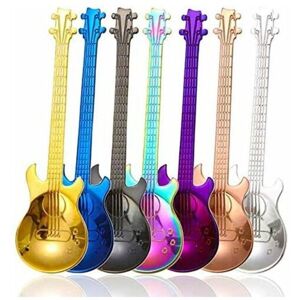 LUNE Set of 7 colorful stainless steel guitar teaspoons LUNE Set of 7 colorful stainless steel guitar teaspoons