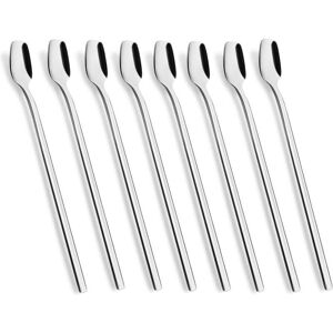 TORMATOR Set of 8 latte macchiato spoons, 20cm long, ice cream spoons, dessert spoons, coffee spoons, ice cream spoons, cocktail spoons, yogurt spoons, mixing TORMATOR Set of 8 latte macchiato spoons, 20cm long, ice cream spoons, dessert spoons, coffee spoons, ice cream spoons, cocktail spoons, yogurt spoons, mixing
