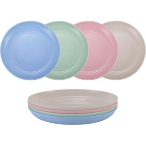 TEHTUY Small, unbreakable wheat straw plates, reusable plate sets of 4, dishwasher and microwave safe, perfect for dinner TEHTUY Small, unbreakable wheat straw plates, reusable plate sets of 4, dishwasher and microwave safe, perfect for dinner
