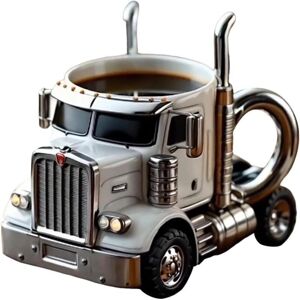 TEHTUY Stainless steel car-shaped coffee mug, gift for car enthusiasts, coasters not included, white TEHTUY Stainless steel car-shaped coffee mug, gift for car enthusiasts, coasters not included, white