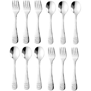 LUNE Stainless Steel Children's Cutlery Bear Cutlery Knives, Forks and Spoons 12 Pieces LUNE Stainless Steel Children's Cutlery Bear Cutlery Knives, Forks and Spoons 12 Pieces