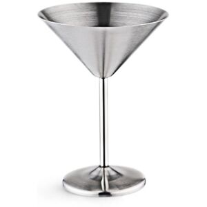 TLILY Stainless Steel Cocktail Glass High Base Wine Unbreakable Metal Bar Champagne Silver TLILY Stainless Steel Cocktail Glass High Base Wine Unbreakable Metal Bar Champagne Silver