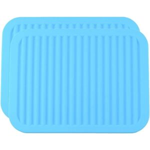 WOIYIC Table Trivet Mat Silicone Hot Pad Placemat Trivets Waterproof Hot Pots and Pans Heat Insulation for Kitchen Dinner (Blue) WOIYIC Table Trivet Mat Silicone Hot Pad Placemat Trivets Waterproof Hot Pots and Pans Heat Insulation for Kitchen Dinner (Blue)