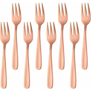 ORCHIDÉE Tea Forks Small Dessert Forks Cake Forks Stainless Steel Rose Glod 8 pcs. ORCHIDÉE Tea Forks Small Dessert Forks Cake Forks Stainless Steel Rose Glod 8 pcs.