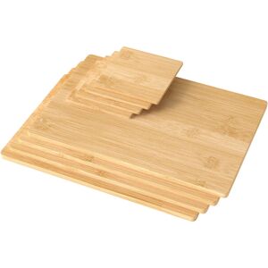 Toque 8 Pcs Natural Bamboo Placemat Coaster Heat-resistant Mat Storage Tray Dish Toque 8 Pcs Natural Bamboo Placemat Coaster Heat-resistant Mat Storage Tray Dish