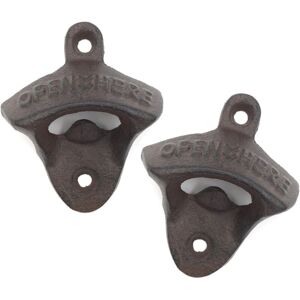 IKODM Wall Mounted Bottle Opener, 2 Pack Vintage Style Cast Iron Beer Bottle Opener IKODM Wall Mounted Bottle Opener, 2 Pack Vintage Style Cast Iron Beer Bottle Opener