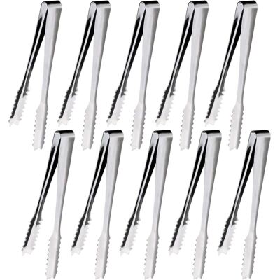 WOIYIC 10 Pieces Ice Tongs, 15.2 cm Sugar Tongs, Candy Tongs, Stainless Steel Tongs, Sugar Tongs, For Sugar, Biscuits, Buffet, Coffee, Kitchen and More WOIYIC 10 Pieces Ice Tongs, 15.2 cm Sugar Tongs, Candy Tongs, Stainless Steel Tongs, Sugar Tongs, For Sugar, Biscuits, Buffet, Coffee, Kitchen and More