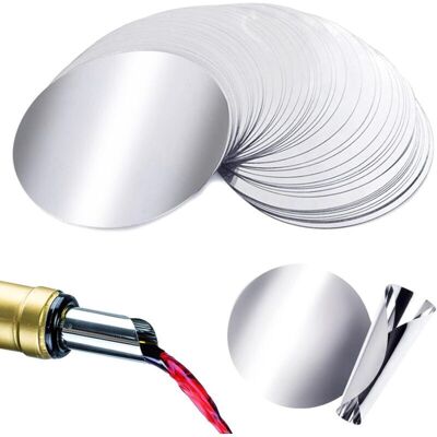 TEHTUY 100 Pcs Wine Drip Stop Spouts, Reusable Aluminum Wine Pourers, Anti-Drip Aluminum Foil for Restaurants, Bars, Clubs (100 Pcs) TEHTUY 100 Pcs Wine Drip Stop Spouts, Reusable Aluminum Wine Pourers, Anti-Drip Aluminum Foil for Restaurants, Bars, Clubs (100 Pcs)