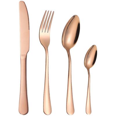 COOCHEER 16-piece stainless steel cutlery set, elegant tableware COOCHEER 16-piece stainless steel cutlery set, elegant tableware