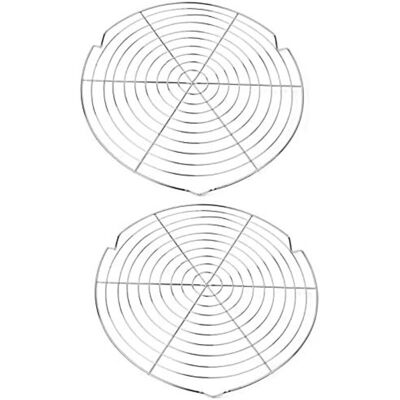 HÉLOISE 2 Pieces Cooling Rack, Cake Cooling Rack, Round Cooling Rack, Used to Cool Cakes to Prevent Food Touching the Table Top(Silver) HÉLOISE 2 Pieces Cooling Rack, Cake Cooling Rack, Round Cooling Rack, Used to Cool Cakes to Prevent Food Touching the Table Top(Silver)