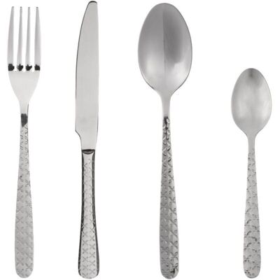 TEHTUY 24-Piece Stainless Steel Cutlery Set, Flora Model - TEHTUY 24-Piece Stainless Steel Cutlery Set, Flora Model -