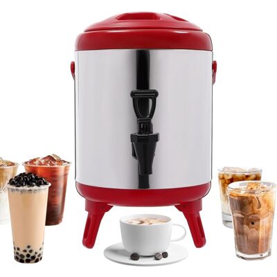 CNCEST 6l Catering Hot Water Boiler Tea Urn Coffee Stainless Steel Thermal Bucket For Outdoor Picnics, Travels, Cafes, Buffets (red) CNCEST 6l Catering Hot Water Boiler Tea Urn Coffee Stainless Steel Thermal Bucket For Outdoor Picnics, Travels, Cafes, Buffets (red)
