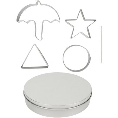 GROOFOO 6Pcs Korean Sugar Candy Making Tools Stainless Steel Cookie Cutters Set Biscuit Mold for Christmas Party GROOFOO 6Pcs Korean Sugar Candy Making Tools Stainless Steel Cookie Cutters Set Biscuit Mold for Christmas Party