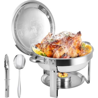 YS-YALOTRS 6QT Stainless Steel Buffet Chafing Plate Set with Lids, Food Warmers for Party Buffets, Buffet Servers and Home Food Warmers YS-YALOTRS 6QT Stainless Steel Buffet Chafing Plate Set with Lids, Food Warmers for Party Buffets, Buffet Servers and Home Food Warmers
