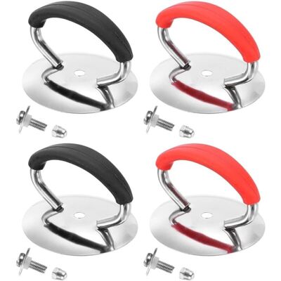 CCYKXA Set of 4 Universal Replacement Pot Lid Knobs, Heat Resistant Stainless Steel, Pot Lid Grips, for Kitchen Utensils CCYKXA Set of 4 Universal Replacement Pot Lid Knobs, Heat Resistant Stainless Steel, Pot Lid Grips, for Kitchen Utensils