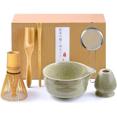 YS-YALOTRS Complete Matcha Kit - 6-Piece Matcha Whisk Set with Bamboo Matcha Whisk, Matcha Bowl, Matcha Powder Sifter, 2 Spoons, Whisk Stand, Matcha Accessories YS-YALOTRS Complete Matcha Kit - 6-Piece Matcha Whisk Set with Bamboo Matcha Whisk, Matcha Bowl, Matcha Powder Sifter, 2 Spoons, Whisk Stand, Matcha Accessories