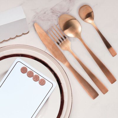 TEHTUY Copper Cutlery Set x16 TEHTUY Copper Cutlery Set x16