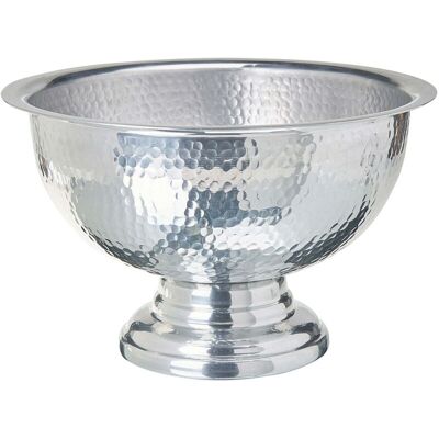 Beliani Silver Hammered Metal Decorative Bowl - Glamour, 36x22x36 cm Beliani Silver Hammered Metal Decorative Bowl - Glamour, 36x22x36 cm
