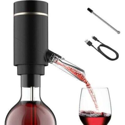 SNQ Electric Wine Pourer with Aeration – Smart and Automatic Wine Filter, One-Button Oxidation, Aeration Function (On/Off), Extension Tube and Micro-USB SNQ Electric Wine Pourer with Aeration – Smart and Automatic Wine Filter, One-Button Oxidation, Aeration Function (On/Off), Extension Tube and Micro-USB