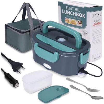 TEHTUY Heated Lunch Box, 3-in-1 Heated Meal Container (12V/24V/220V), 1.5L Portable Heated Lunch Box, 60W Heated Lunch Box for Car TEHTUY Heated Lunch Box, 3-in-1 Heated Meal Container (12V/24V/220V), 1.5L Portable Heated Lunch Box, 60W Heated Lunch Box for Car