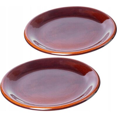 KADAX clay plate with ceramic coating, dinner plate, flat, 24 cm, 2 pieces KADAX clay plate with ceramic coating, dinner plate, flat, 24 cm, 2 pieces