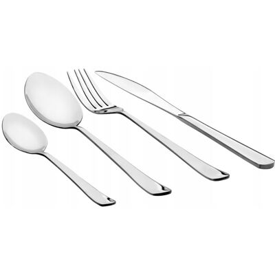 KADAX stainless steel cutlery set, 24 pieces, dinnerware set for 6 people with rounded edges KADAX stainless steel cutlery set, 24 pieces, dinnerware set for 6 people with rounded edges