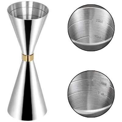 LINGHHANG Measuring Jigger, Japanese Style Measuring Cocktail Jigger 1 oz / 2 oz, High Quality Measuring Jigger, Stainless Steel Double Shot Liquor Measure, LINGHHANG Measuring Jigger, Japanese Style Measuring Cocktail Jigger 1 oz / 2 oz, High Quality Measuring Jigger, Stainless Steel Double Shot Liquor Measure,