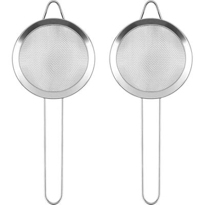 OEM Set Of 2 Stainless Steel Cocktail Strainers, Fine Sieve For Professional Bars, Versatile Mixology Accessory, High-quality Tea And Beverage Filter OEM Set Of 2 Stainless Steel Cocktail Strainers, Fine Sieve For Professional Bars, Versatile Mixology Accessory, High-quality Tea And Beverage Filter