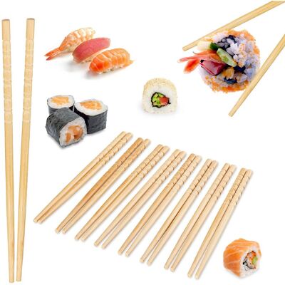 Relaxdays Asia Deluxe Bamboo Chopsticks - Utensils Relaxdays Asia Deluxe Bamboo Chopsticks - Utensils
