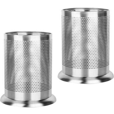 SIOKS Stainless Steel Cutlery Holder With Draining System, 2-piece Set, Sturdy And Durable. SIOKS Stainless Steel Cutlery Holder With Draining System, 2-piece Set, Sturdy And Durable.