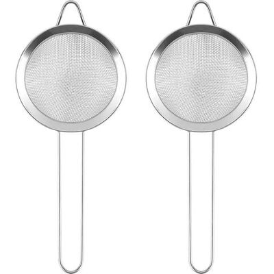 OEM Set Of 2 Stainless Steel Cocktail Strainers, Fine Mesh For Professional Bar, Versatile Mixology Accessory, Premium Tea And Beverage Filter OEM Set Of 2 Stainless Steel Cocktail Strainers, Fine Mesh For Professional Bar, Versatile Mixology Accessory, Premium Tea And Beverage Filter
