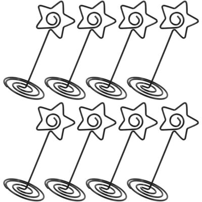 PUNNYB 6 Piece U Shaped Stainless Steel Place Card Holder Set With PUNNYB 6 Piece U Shaped Stainless Steel Place Card Holder Set With