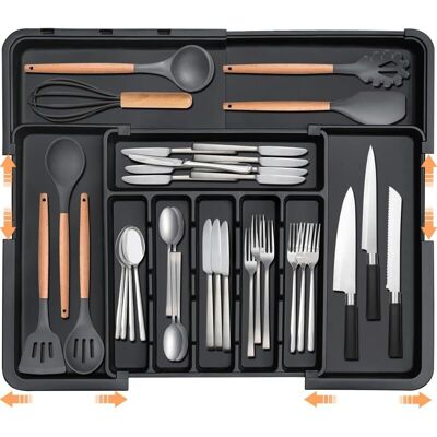 WOIYIC Expandable Kitchen Drawer Organizer - Adjustable Cutlery Tray. Cutlery Organizer For Storing Spoons And Forks. WOIYIC Expandable Kitchen Drawer Organizer - Adjustable Cutlery Tray. Cutlery Organizer For Storing Spoons And Forks.