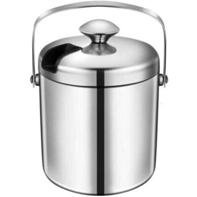 MCBOSON Premium 1.3 L stainless steel ice bucket – Dishwasher safe – Double-walled – With lid and tongs – For bar, parties, MCBOSON Premium 1.3 L stainless steel ice bucket – Dishwasher safe – Double-walled – With lid and tongs – For bar, parties,