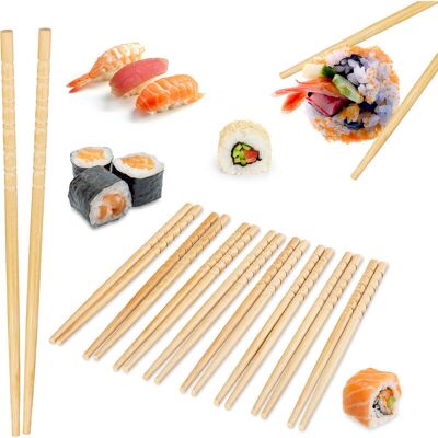 Relaxdays Asia Deluxe Bamboo Chopsticks - Utensils Relaxdays Asia Deluxe Bamboo Chopsticks - Utensils