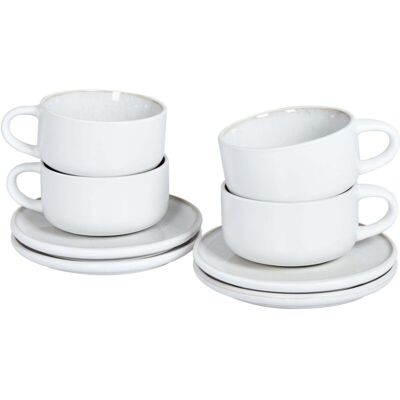 Beliani Handmade Ceramic Tea Set 220ml 4 pcs Beliani Handmade Ceramic Tea Set 220ml 4 pcs