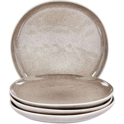 Costmary Gray Ceramic Dessert Plates - Dessert Plates Costmary Gray Ceramic Dessert Plates - Dessert Plates