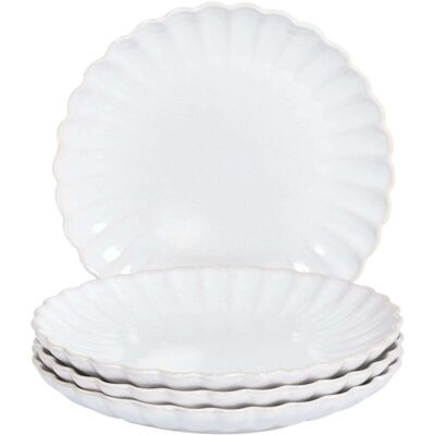 Nettle Gres White Dessert Plates Set - Dinnerware Nettle Gres White Dessert Plates Set - Dinnerware