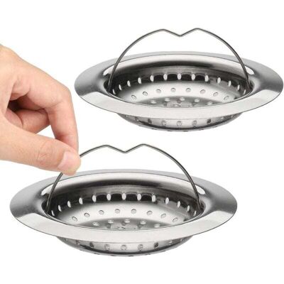SNQ Sink Strainers with Handles, Stainless Steel Sink Strainers with Handles, Kitchen Strainers, Diameter 110mm, Easy to Clean SNQ Sink Strainers with Handles, Stainless Steel Sink Strainers with Handles, Kitchen Strainers, Diameter 110mm, Easy to Clean