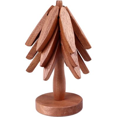 GROOFOO Wooden Trivets Set Heat Resistance Prevents Scald Innovative Wealth Tree Shaped Wood Trivet Mat for Hot Dishes Pot Bowl Teapot GROOFOO Wooden Trivets Set Heat Resistance Prevents Scald Innovative Wealth Tree Shaped Wood Trivet Mat for Hot Dishes Pot Bowl Teapot