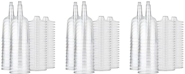 TLILY 60x Recyclable Clear Plastic Wine Glasses - Unbreakable Cups Disposable and Reusable Cups