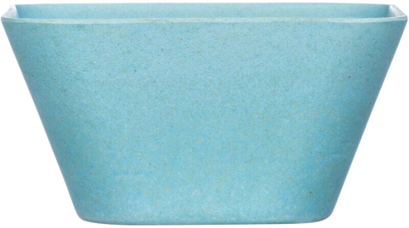 Premier Housewares - Blue Bowl Bamboo Fibre Serving Bowls / Salad Bowl Ideal For Fruit Cereal Pasta Bowl Square Shape Decorative Bowl 15 x 8 x 15