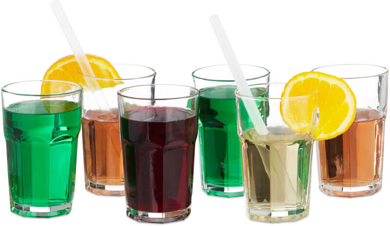 Relaxdays - 18-Piece Drinkware / Glassware Set, Fine Clear Crystal Glass Set, Dishwasher-Safe